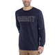 Carhartt Block Logo L/S T-Shirt Navy