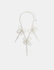 Faux Pearl and Bow Chain Necklace