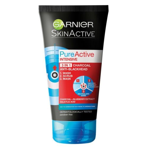 Garnier Pure Active 3 in 1 Charcol Wash 150ML