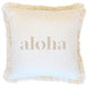 Escape to Paradise Cushion Cover Coastal Fringe Aloha Beige 45CM X 45CM