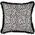 Escape to Paradise Cushion Cover Coastal Fringe Black Tribal 60CM X 60CM