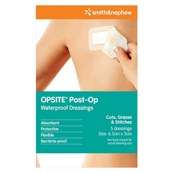 Opsite Post-Op 6.5cm X 5cm 5 Pack