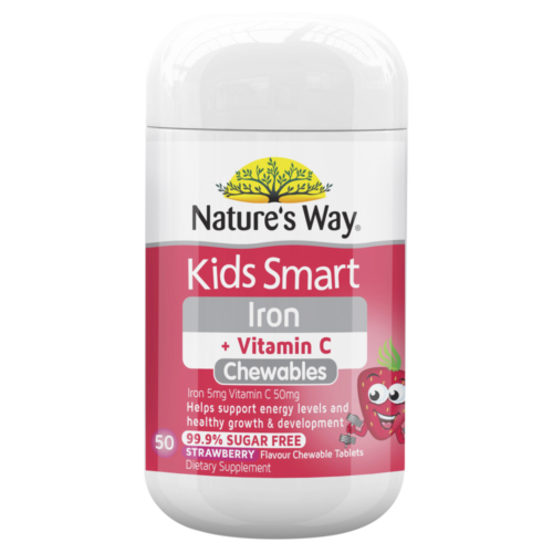 Natures Way Kids Smart Iron And Vitamin C Chewable 50 Tablets