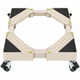 Movable Adjustable Base Stand With Lockable Wheels Beige