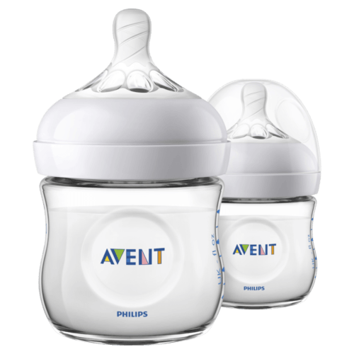 Avent Natural Feeding Bottle 0m+ 125mL x 2 Pack