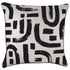 Escape to Paradise Cushion Cover With Black Piping Abstract Black 60CM X 60CM