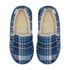 Snuggups Mens Moccasin Plaid Slippers With Non Slip Hard Rubber Sole Navy Eu43-44