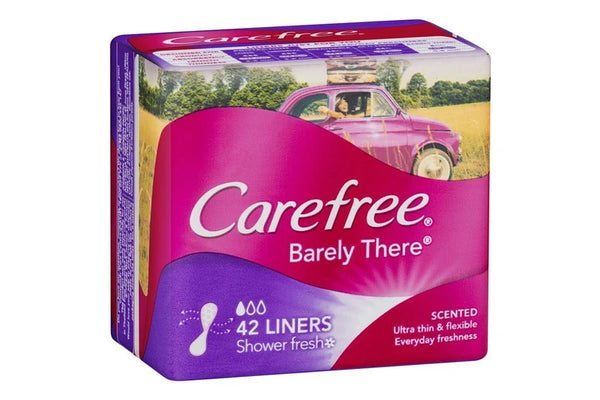 Carefree Barely There Shower Fresh Scent 42 Liners