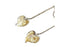 Ross Dangle Heart Gold Plated Hypoallergenic Earrings