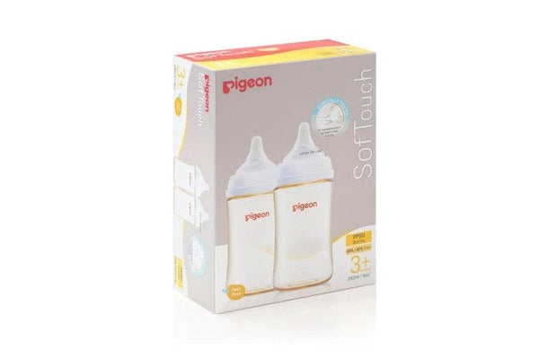 Pigeon SofTouch III Twin Pack PPSU Bottles - 240ml