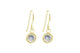 Ross Thai Hanging Gold Plated Earrings with Cubic Zirconia