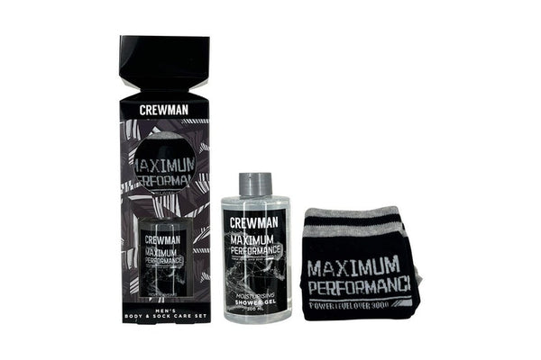 Crewman Mens Shower Gel 200ml and Knitting Socks 2 Piece Body Care Gift Set