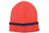Foote Street Ribbed Beanie For Kids Brick And Navy M/l