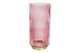 Lavida Ribbed Glass Flower Vase Rhubarb