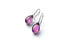 Witchery Cushion Crystal Drop Earrings Purple Velvet Silver