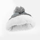 Costcom Womens Thermal Lined Chunky Ribbed Knit Beanie With Pom Pom