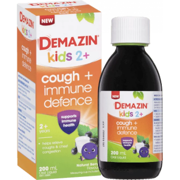 Demazin Kids 2+ Cough + Immune Defence Syrup 200ml