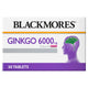Blackmores Ginkgo 6000mg Tebonin for Memory and Cognitive Function 30 Tablets