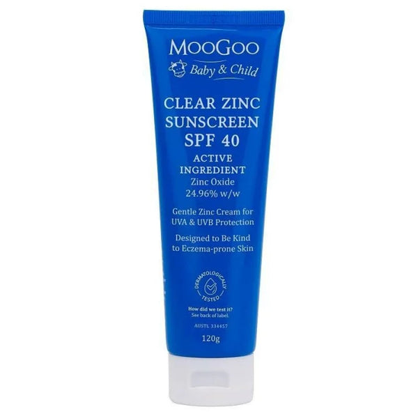 MooGoo Baby & Child Clear Zinc Sunscreen SPF 40 120g