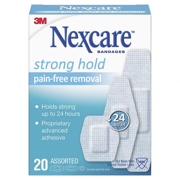 Nexcare Strong Hold Pain-Free Asst Strips 20 pack