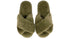 SnuggUps Women Cross Open Toe Slippers Olive Medium EU38 39