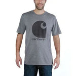 Carhartt C Logo SS TShirt Granite Heather Heather Extra Small