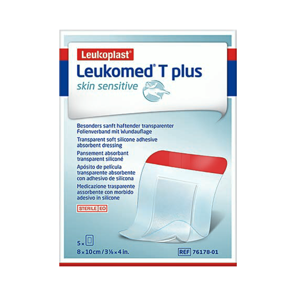 Leukoplast Leukomed T Plus Skin Sensitive 8 x 10cm 5 Pack