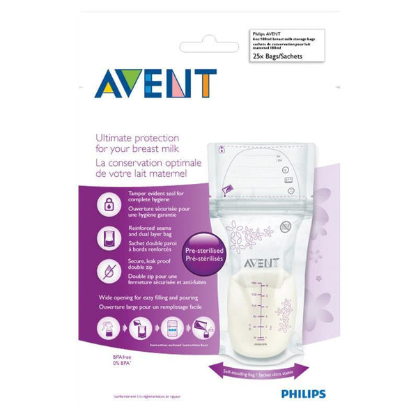 Avent Breast Milk Storage Bag 180ml 25Pack