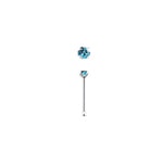 Ross Sterling Silver Jewelled Nose Bone NS4097
