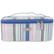 Wicked Sista Anderson Stripe Medium Waterproof Makeup Beauty Case Blue