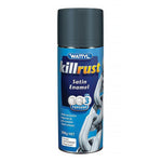 Wattyl Killrust Satin Enamel Spray Paint Deep Ocean 300g