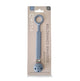 Plum Silicone Soother Connector Steel Blue