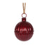 Ribbed Burgundy Bell Christmas Tree Ornament 12CM