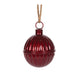 Ribbed Burgundy Bell Christmas Tree Ornament 12CM