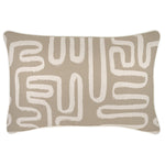 Escape to Paradise Cushion Cover With Piping Maze Taupe 35CM X 50CM