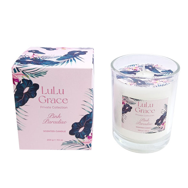 Lulu Grace Pink Paradise Scented Boxed Candle 200 g