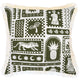 Escape to Paradise Cushion Cover Coastal Fringe NaXos Eucalyptus 45CM X 45CM