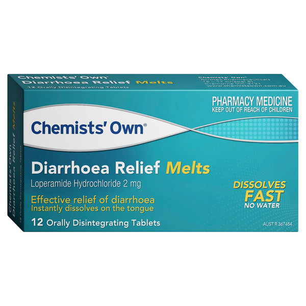 Chemists Own Diarrhoea Relief Melts Od Tablets 12