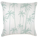 Escape to Paradise Cushion Cover With Piping Tall Palms Mint 60CM X 60CM