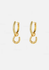 Zafino Lucky Hoop Gold Earrings with Pave Horseshoe Charm