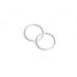 Studex Sterling Silver Medium Plain Sleeper Earrings 14MM