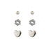 Studex Sensation Heart Daisy Set Rhodium