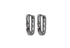 Adnohr Sensation Rectangle Huggie Earrings Rhodium Plated