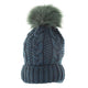 Essence Cable Knit Adult Beanie Steel