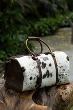 Heartbeat Trail Cowhide Duffle Bag