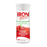 Iron Melts Chewable Iron and Vitamin C Supplement Strawberry Flavour 50 Tablets