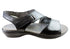 Homyped Avril Women's Leather Comfort Sandals Dark Silver Size 10