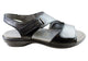 Homyped Avril Women's Leather Comfort Sandals Dark Silver Size 6