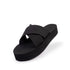 Indosole Women's Platform Cross Sandal Black Size 10 to 11