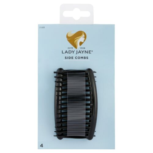 Lady Jayne Black Side Combs 4 Pack